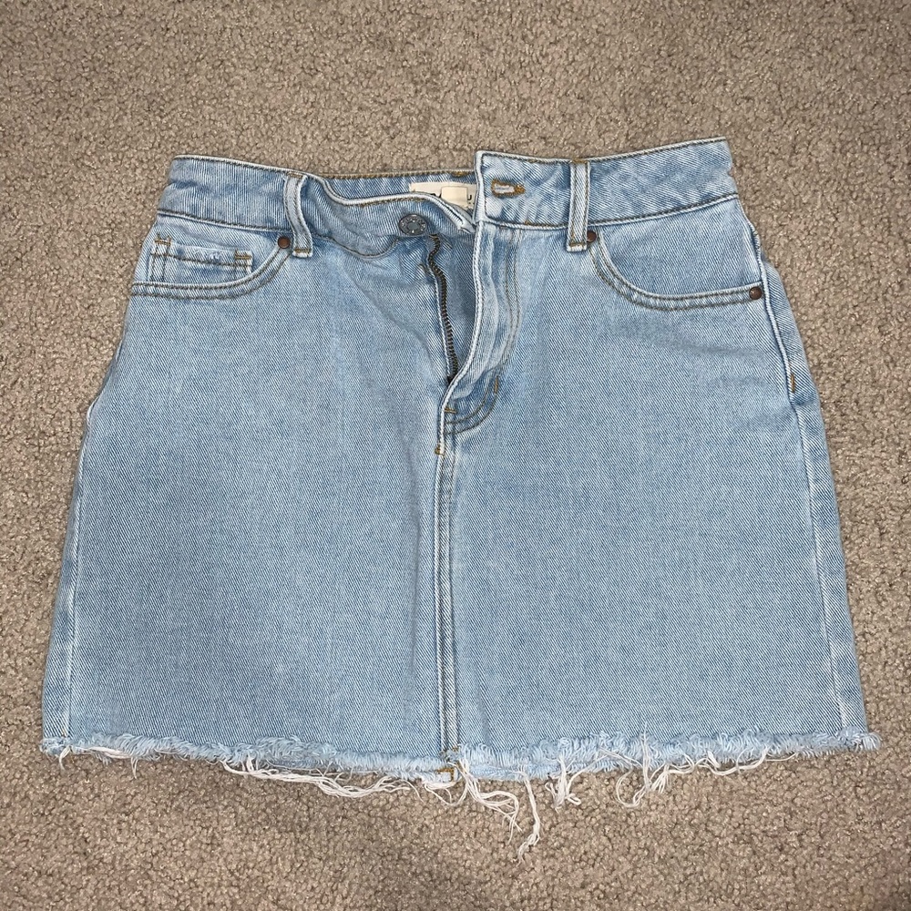 Pacsun light wash denim skirt